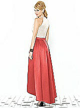 Rear View Thumbnail - Perfect Coral & Ivory After Six Bridesmaid Dress 6718