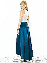Rear View Thumbnail - Ocean Blue & Ivory After Six Bridesmaid Dress 6718