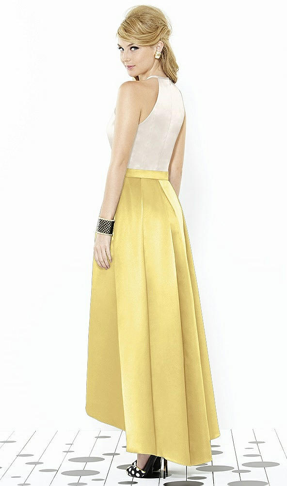 Back View - Sunflower & Ivory After Six Bridesmaid Dress 6718