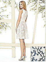 Rear View Thumbnail - Sofia Blue & Ivory Social Bridesmaids Style 8154