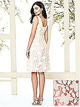 Rear View Thumbnail - Perfect Coral & Ivory Social Bridesmaids Style 8155