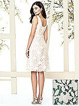 Rear View Thumbnail - Hunter Green & Ivory Social Bridesmaids Style 8155
