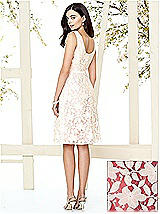 Rear View Thumbnail - Parisian Red & Ivory Social Bridesmaids Style 8155