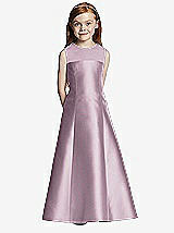 Front View Thumbnail - Suede Rose Flower Girl Dress FL4041