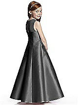 Rear View Thumbnail - Gunmetal Flower Girl Dress FL4041