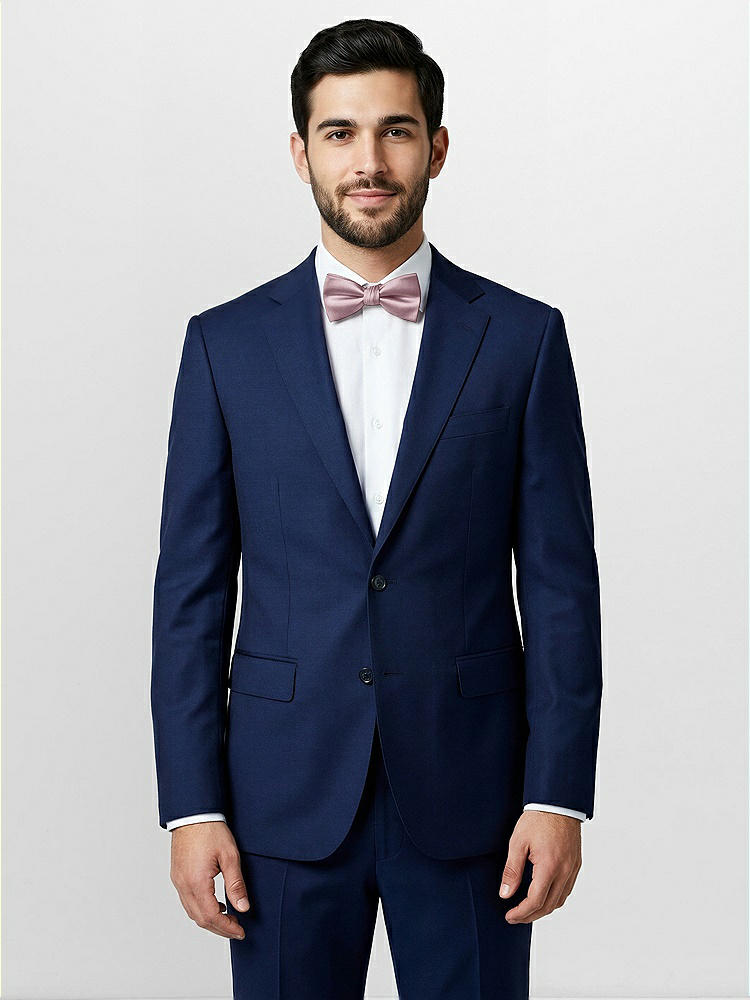 Front View - Dusty Rose Classic Yarn-Dyed Bow Ties by After Six