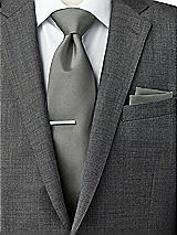 Side View Thumbnail - Charcoal Gray Classic Yarn-Dyed Pocket Squares by After Six