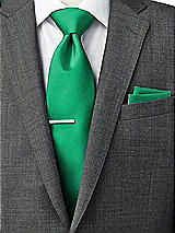 Side View Thumbnail - Pantone Emerald Classic Yarn-Dyed Pocket Squares by After Six