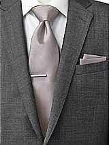 Side View Thumbnail - Cashmere Gray Classic Yarn-Dyed Pocket Squares by After Six