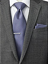 Side View Thumbnail - French Blue Classic Yarn-Dyed Pocket Squares by After Six