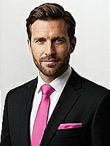 Front View Thumbnail - Fuchsia Classic Yarn-Dyed Pocket Squares by After Six