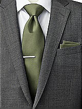 Side View Thumbnail - Moss Classic Yarn-Dyed Pocket Squares by After Six