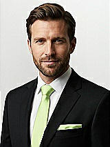 Front View Thumbnail - Pistachio Classic Yarn-Dyed Pocket Squares by After Six