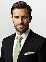 Front View Thumbnail - Sage Classic Yarn-Dyed Pocket Squares by After Six