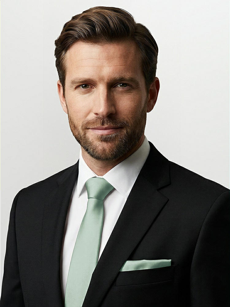 Front View - Seagrass Classic Yarn-Dyed Pocket Squares by After Six