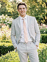 Alt View 1 Thumbnail - Pearl Pink Yarn-Dyed Narrow Ties by After Six