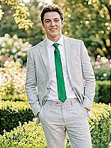 Alt View 1 Thumbnail - Pantone Emerald Yarn-Dyed Narrow Ties by After Six