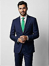 Front View Thumbnail - Pantone Emerald Yarn-Dyed Narrow Ties by After Six
