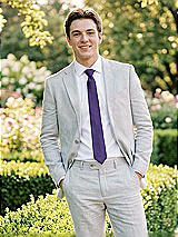 Alt View 1 Thumbnail - Regalia - PANTONE Ultra Violet Yarn-Dyed Narrow Ties by After Six