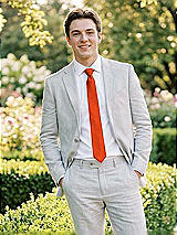 Alt View 1 Thumbnail - Tangerine Tango Yarn-Dyed Narrow Ties by After Six