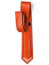 Side View Thumbnail - Tangerine Tango Yarn-Dyed Narrow Ties by After Six