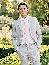 Alt View 1 Thumbnail - Ballet Pink Yarn-Dyed Narrow Ties by After Six