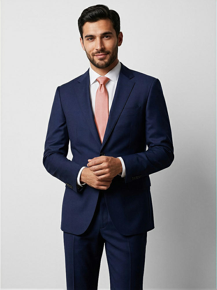 Front View - Desert Rose Yarn-Dyed Narrow Ties by After Six