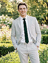 Alt View 1 Thumbnail - Evergreen Yarn-Dyed Narrow Ties by After Six