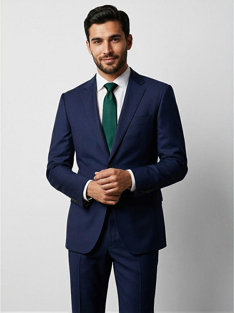 Front View - Evergreen Yarn-Dyed Narrow Ties by After Six