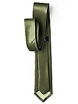 Side View Thumbnail - Olive Green Yarn-Dyed Narrow Ties by After Six