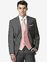 Front View Thumbnail - Rose Classic Yarn-Dyed Tuxedo Vest by After Six
