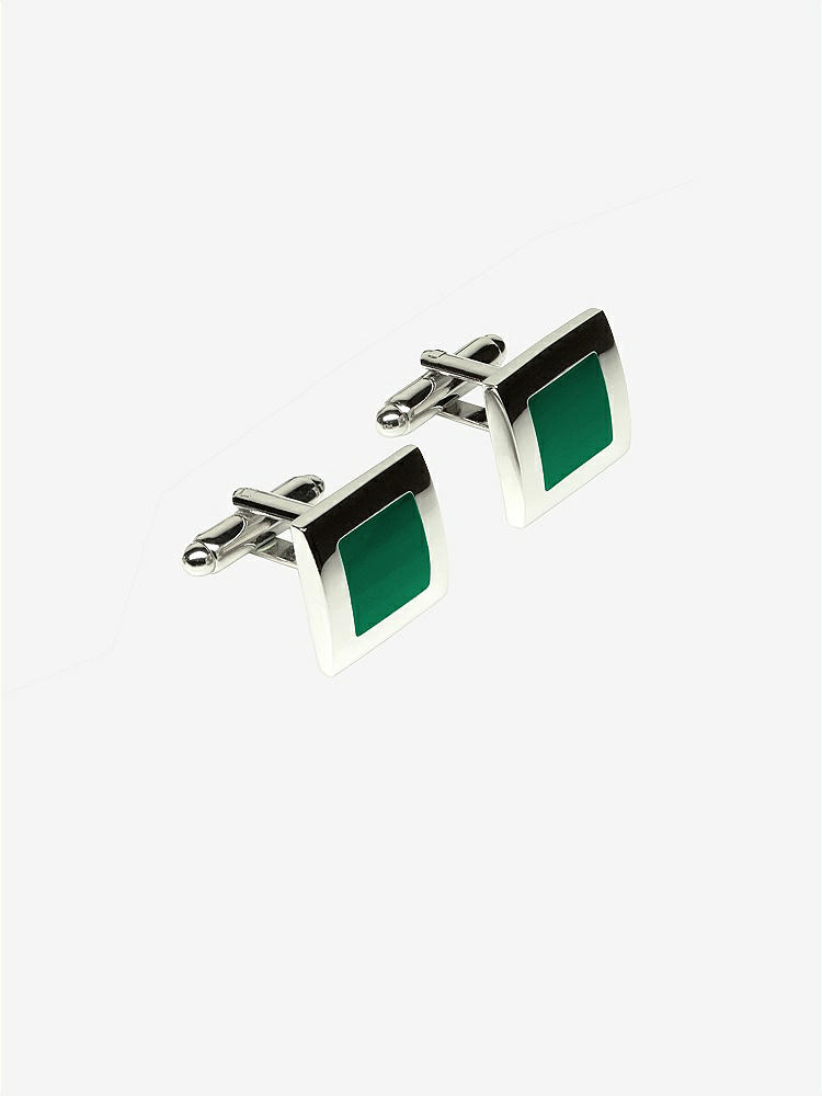 Front View - Pantone Emerald Color Block Cufflinks by After Six