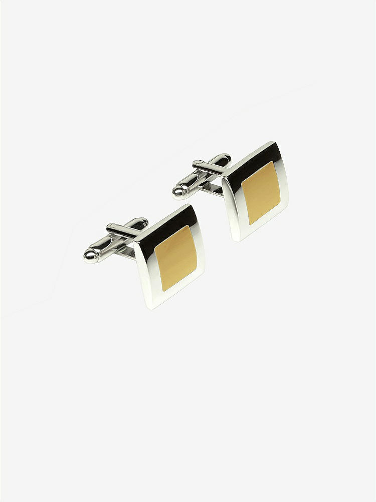 Front View - Sunflower Color Block Cufflinks by After Six