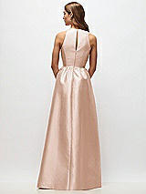 Rear View Thumbnail - Cameo Sleeveless Keyhole Back Satin Maxi Dress