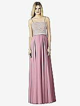 Front View Thumbnail - Dusty Pink & Oyster After Six Bridesmaid Dress 6732