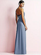 Rear View Thumbnail - Larkspur Blue & Burgundy JY Jenny Yoo Bridesmaid Style JY508