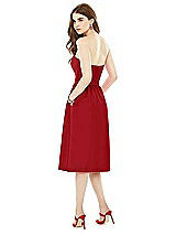 Rear View Thumbnail - Garnet Midi Natural Waist Strapless Dress