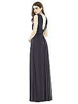 Rear View Thumbnail - Onyx Maxi Chiffon Knit Halter Neck Dress