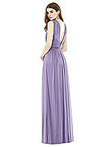 Rear View Thumbnail - Passion Maxi Chiffon Knit Halter Neck Dress