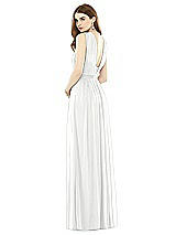 Rear View Thumbnail - White Maxi Chiffon Knit Halter Neck Dress