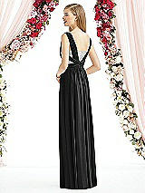 Rear View Thumbnail - Black & Metallic Silver After Six Bridesmaid Dress 6741