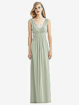 Front View Thumbnail - Celadon & Metallic Silver After Six Bridesmaid Dress 6741