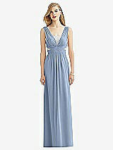 Front View Thumbnail - Cloudy & Metallic Silver After Six Bridesmaid Dress 6741