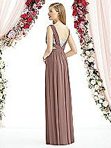 Rear View Thumbnail - Sienna & Metallic Silver After Six Bridesmaid Dress 6741