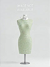 Front View Thumbnail - Vintage Primrose Sage & Metallic Silver After Six Bridesmaid Dress 6741