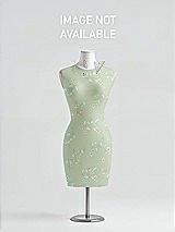 Rear View Thumbnail - Vintage Primrose Sage & Metallic Silver After Six Bridesmaid Dress 6741