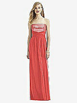 Front View Thumbnail - Perfect Coral After Six Bridesmaid Dress 6743