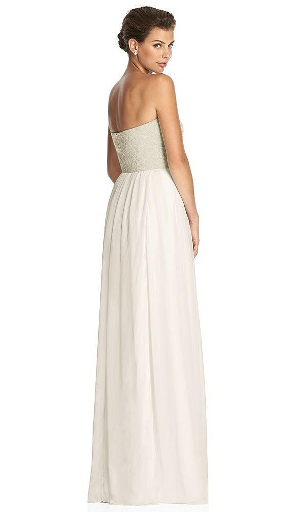Back View - Ivory & Metallic Gold After Six Bridesmaid Dress 6749
