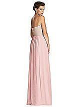 Rear View Thumbnail - Rose & Metallic Gold After Six Bridesmaid Dress 6749