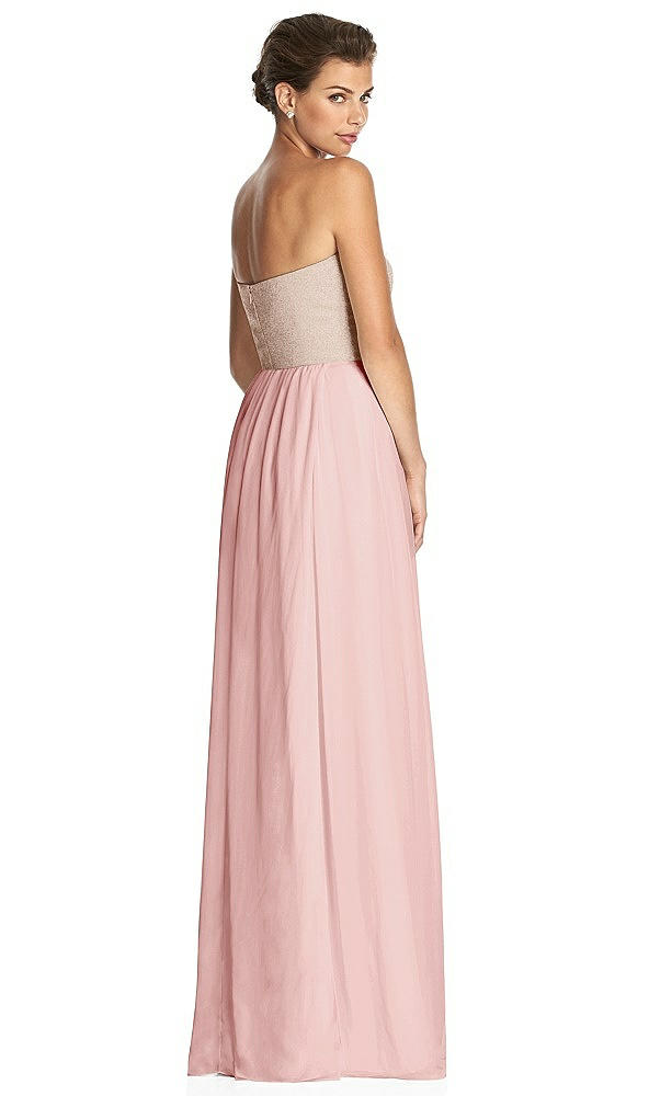 Back View - Rose & Metallic Gold After Six Bridesmaid Dress 6749